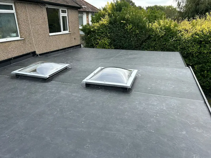 Commercial flat roof installation on a Newcastle office building