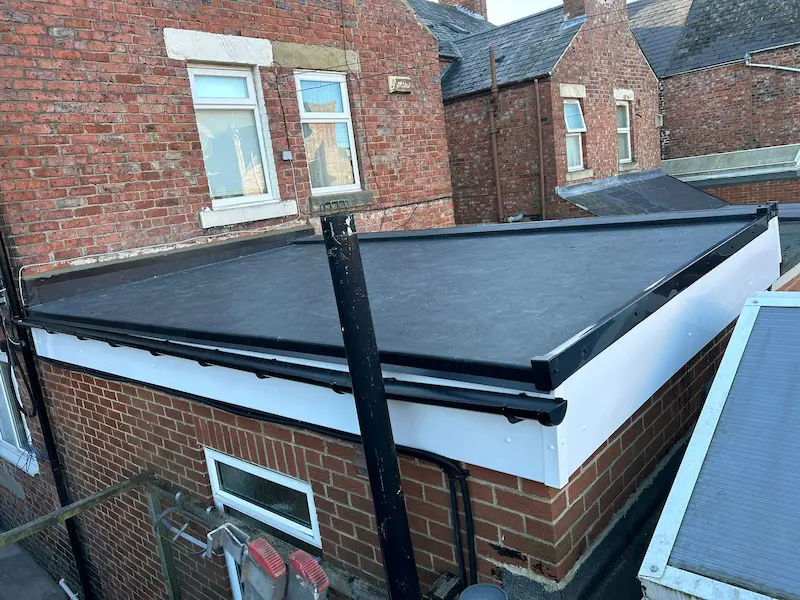 EPDM and GRP flat roof installation in Newcastle